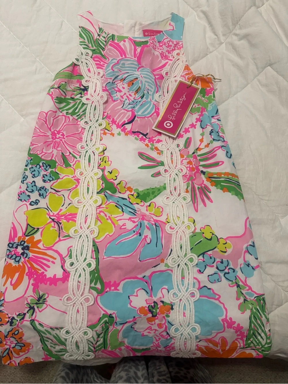 Lilly Pulitzer x Target Sleeveless Shift Dress - Pink Floral, girls Medium (7-8)